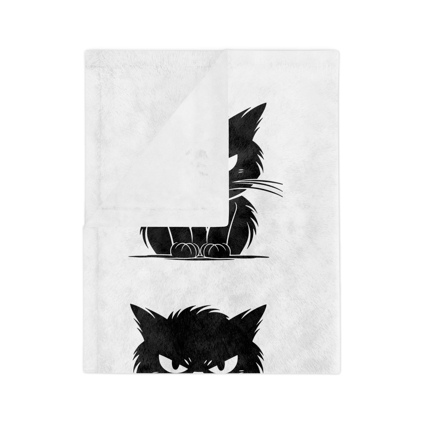 Angry Cat Velveteen Microfiber Blanket