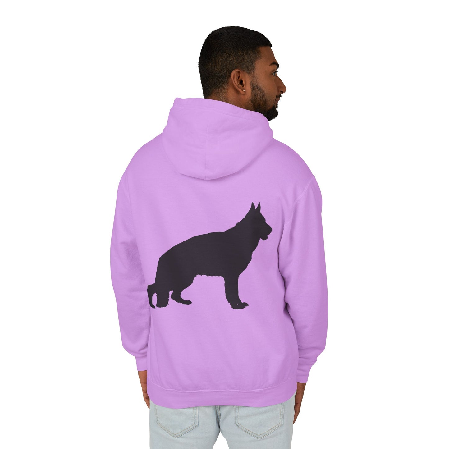German Shepherd Silhouette Unisex Lightweight Hoodie