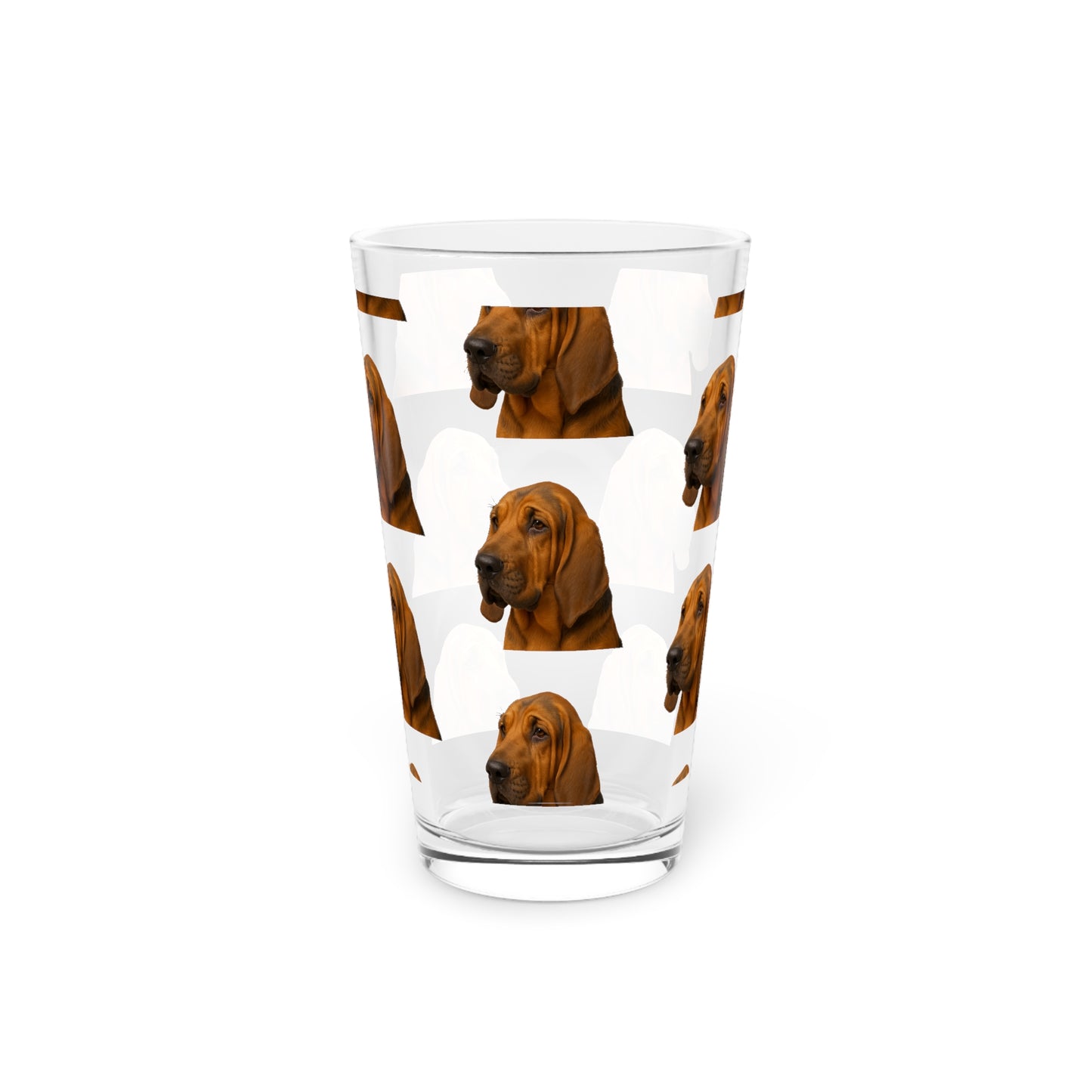 Bloodhound Head Drinking Glass