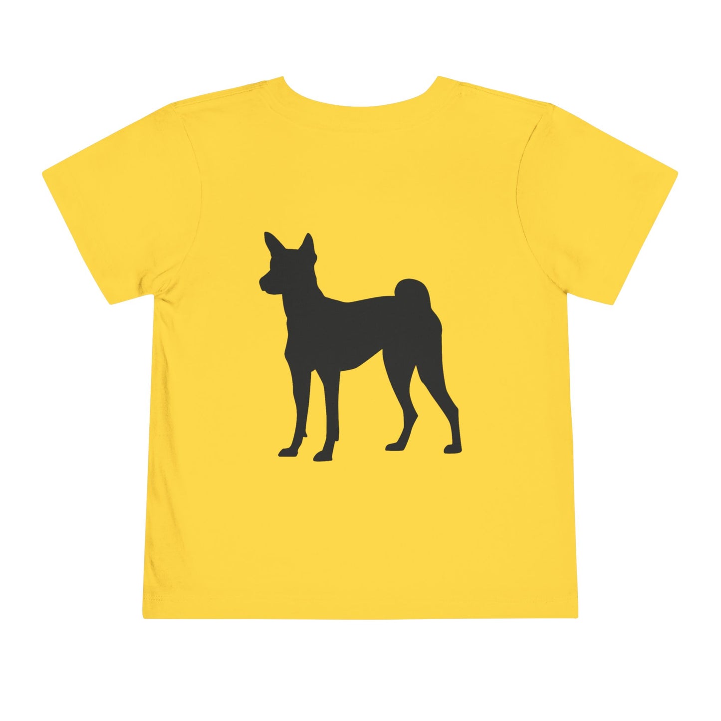 Basenji Silhouette Toddler Unisex Short Sleeve Crewneck Tee