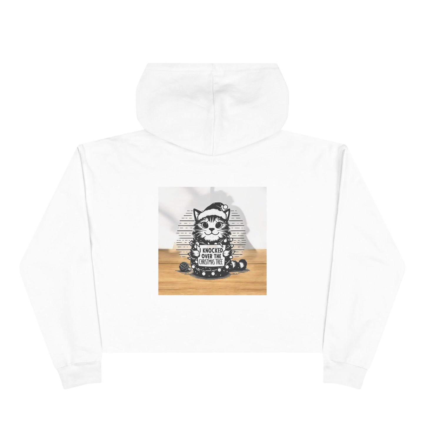 Naughty Cat Women's Crop Hoodie