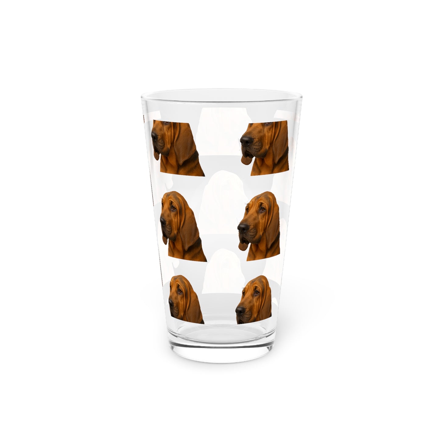 Bloodhound Head Drinking Glass