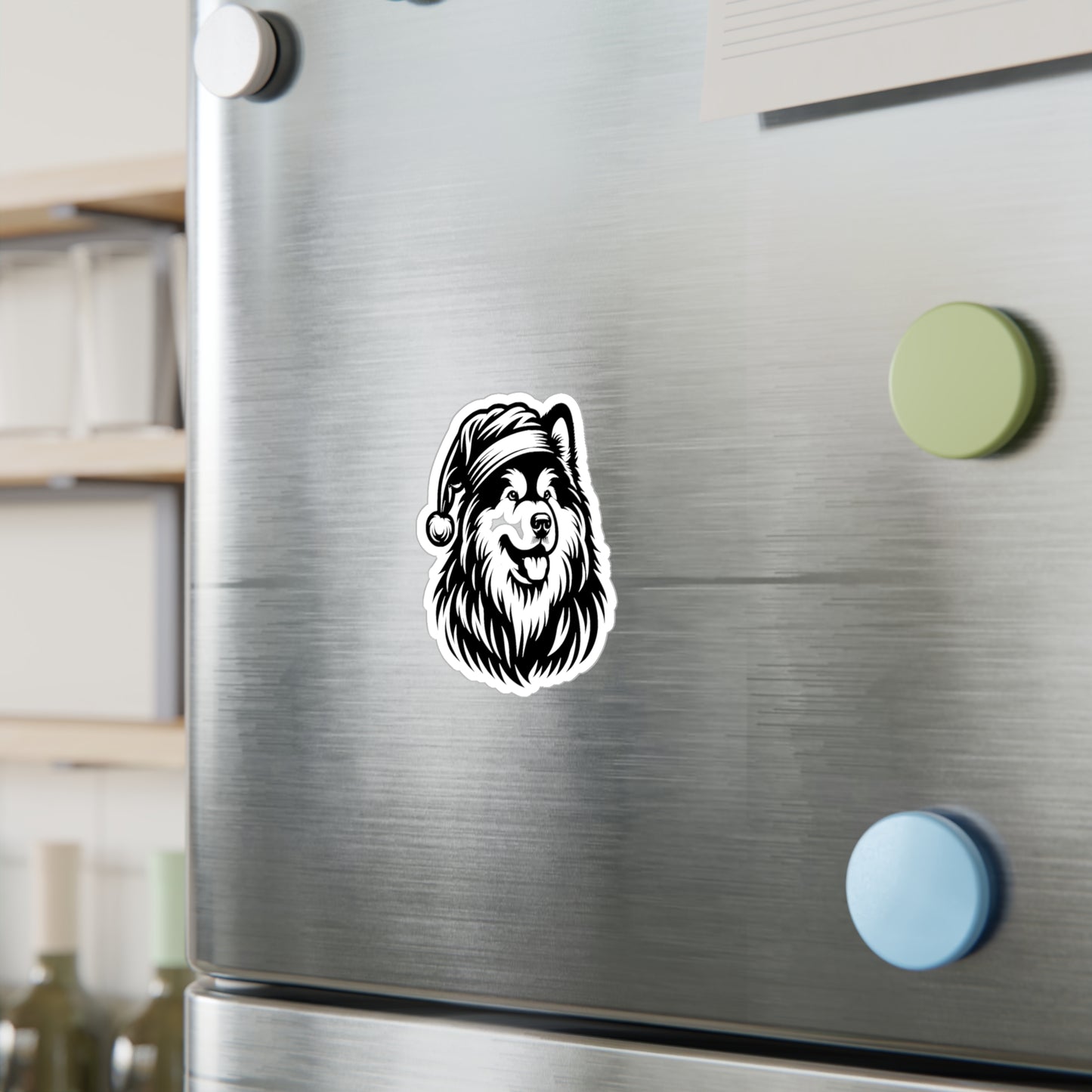 Santa Paws Malamute Vinyl Decal