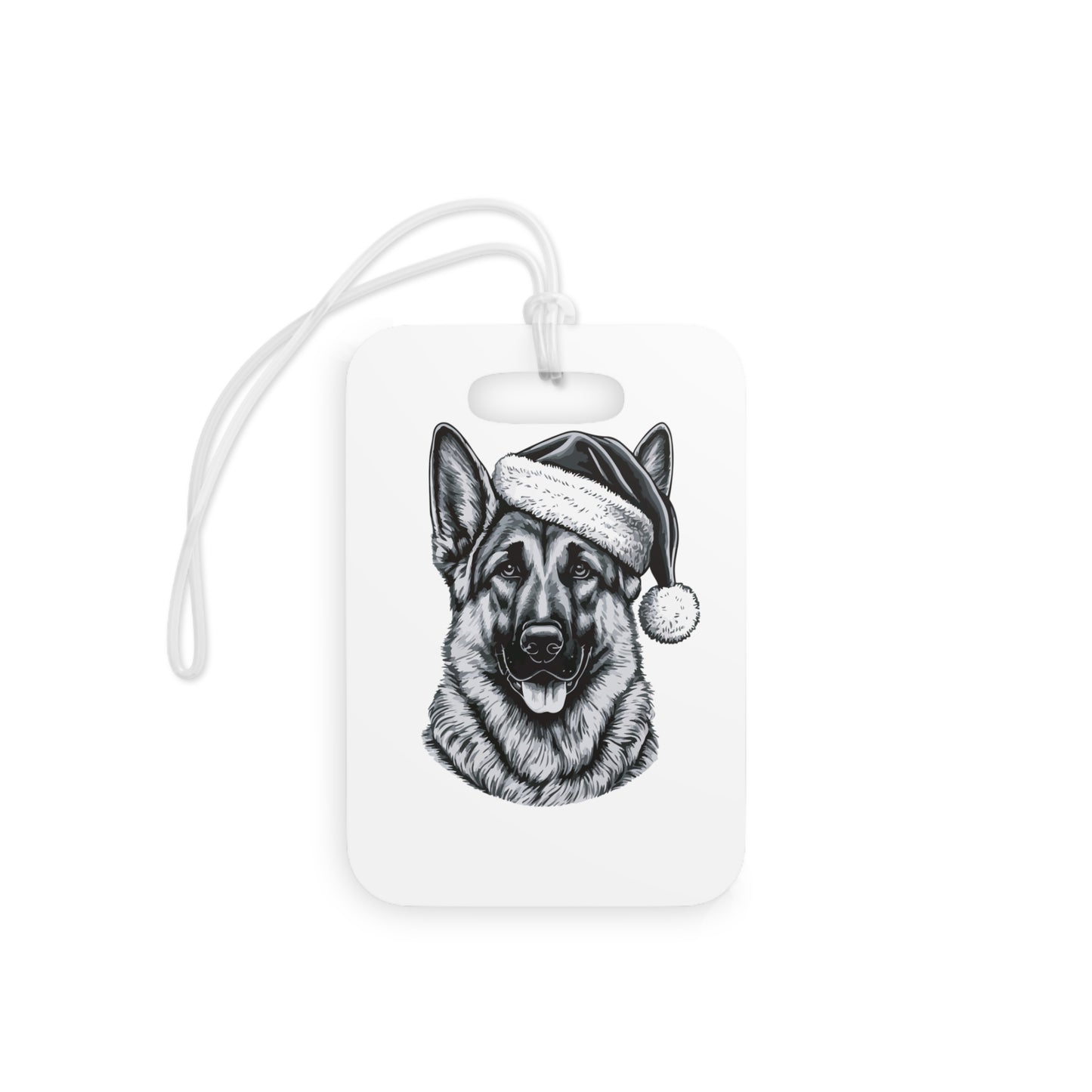 Santa Paws German Shepherd Luggage Tag