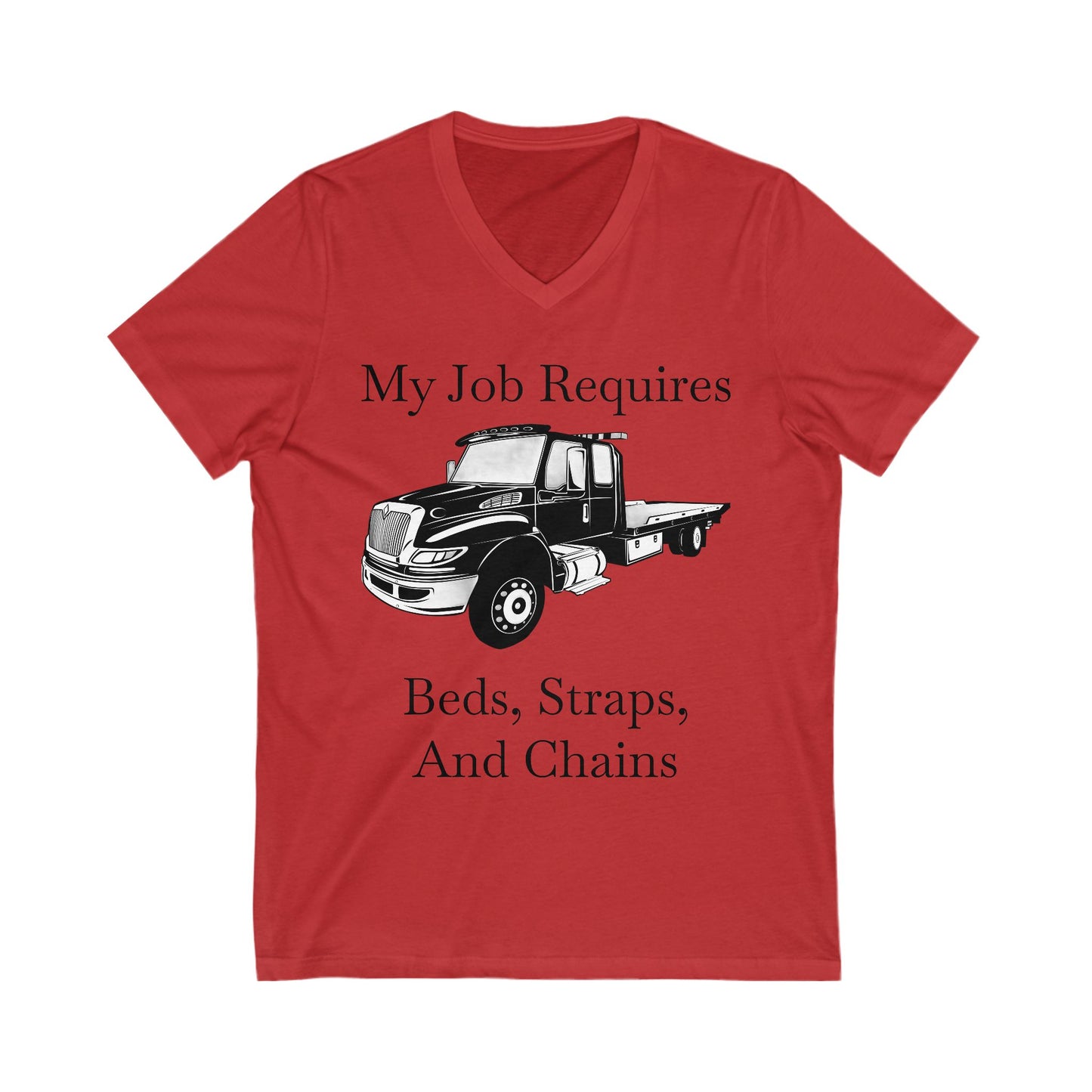 Beds, Straps, And Chains Unisex Short Sleeve V-Neck Tee