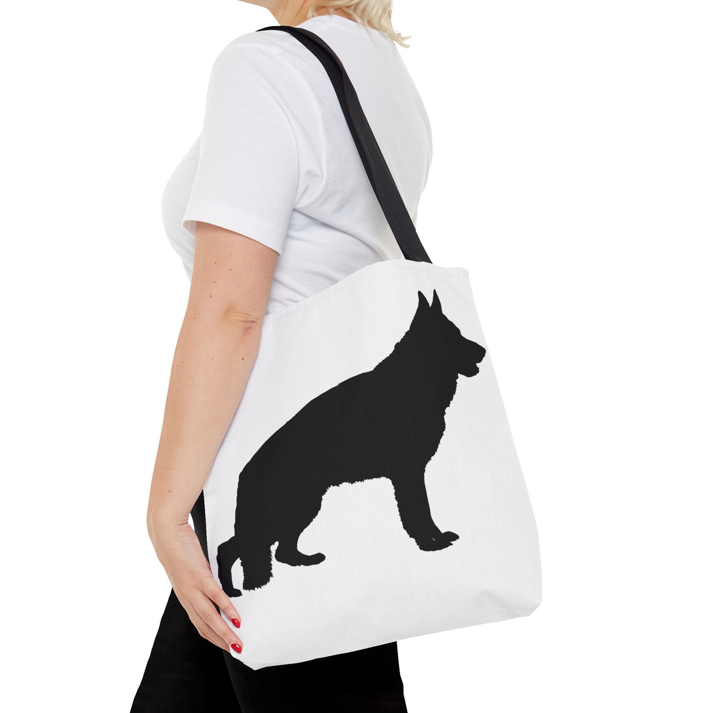 German Shepherd Silhouette Tote Bag