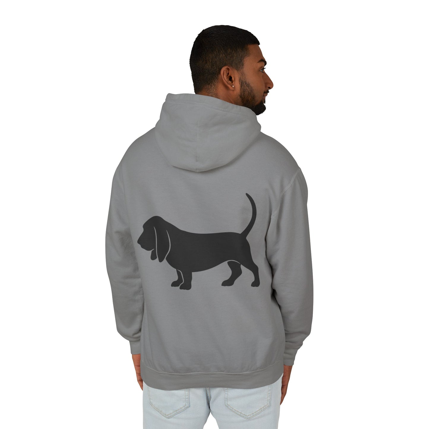 Basset Hound Silhouette Unisex Lightweight Hoodie