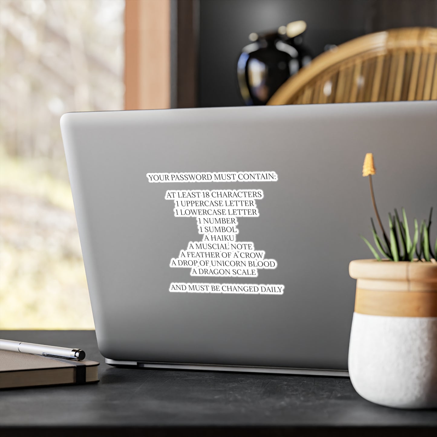Password Vinyl Decal