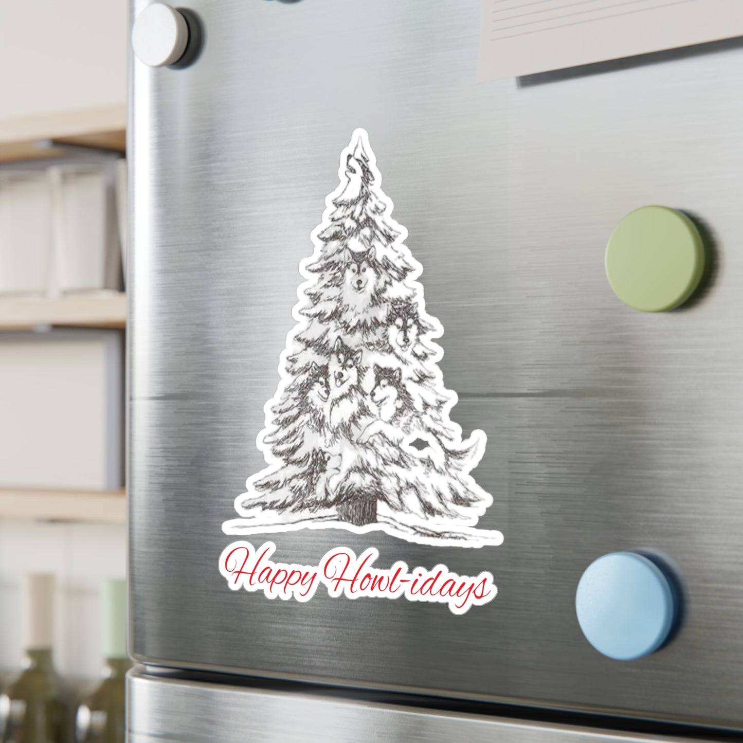 Happy Howl-idays Vinyl Decal