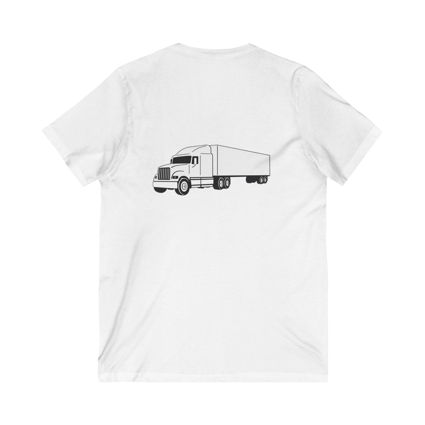 Semi Truck Unisex Short Sleeve V-Neck Tee