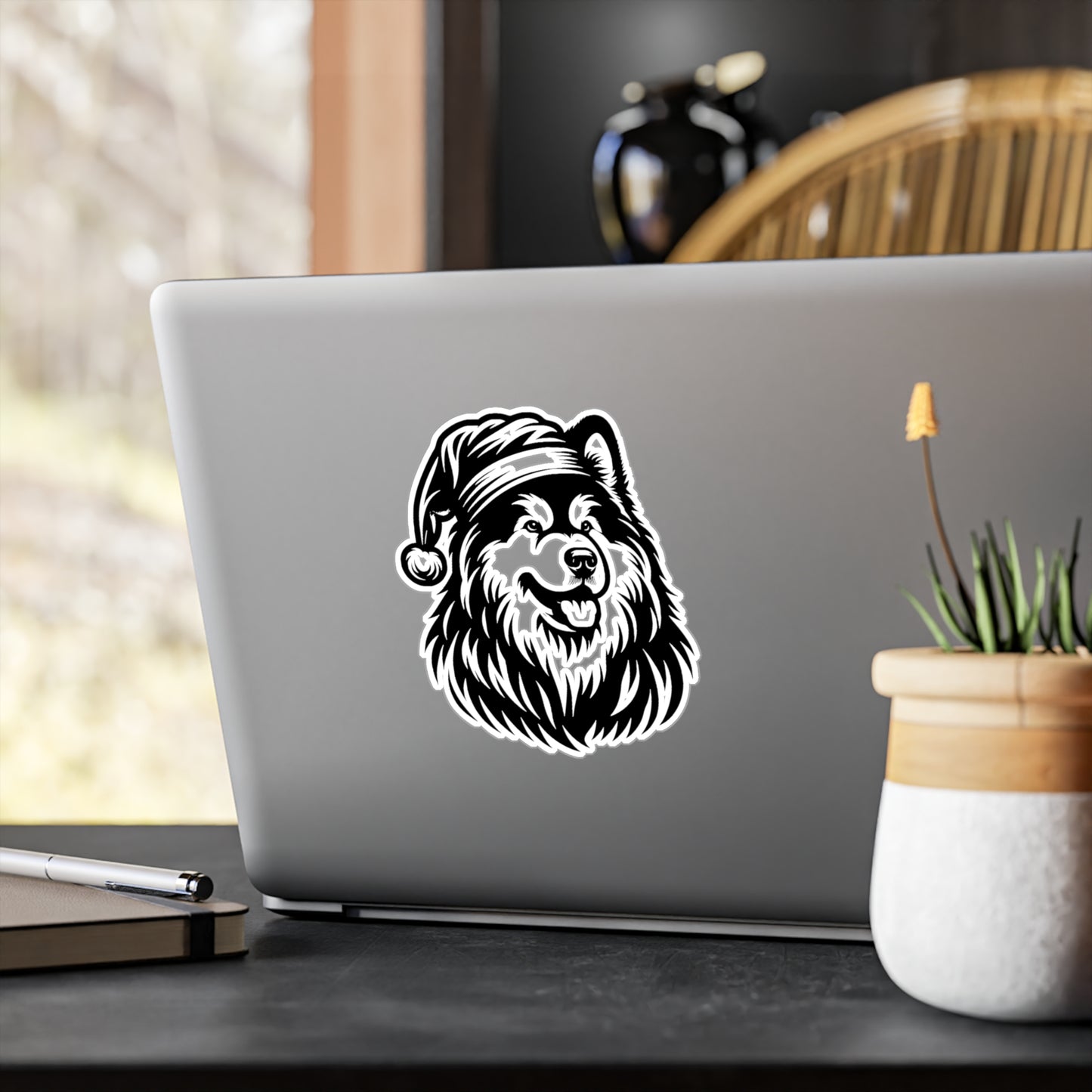 Santa Paws Malamute Vinyl Decal