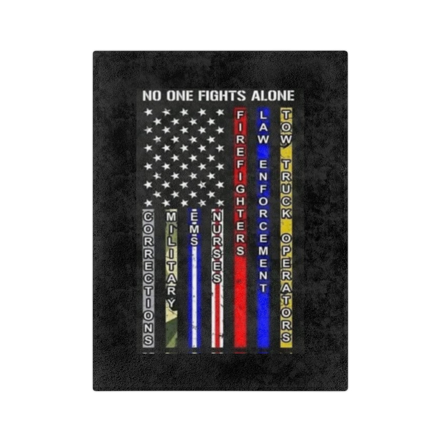 No One Fights Alone Velveteen Microfiber Blanket