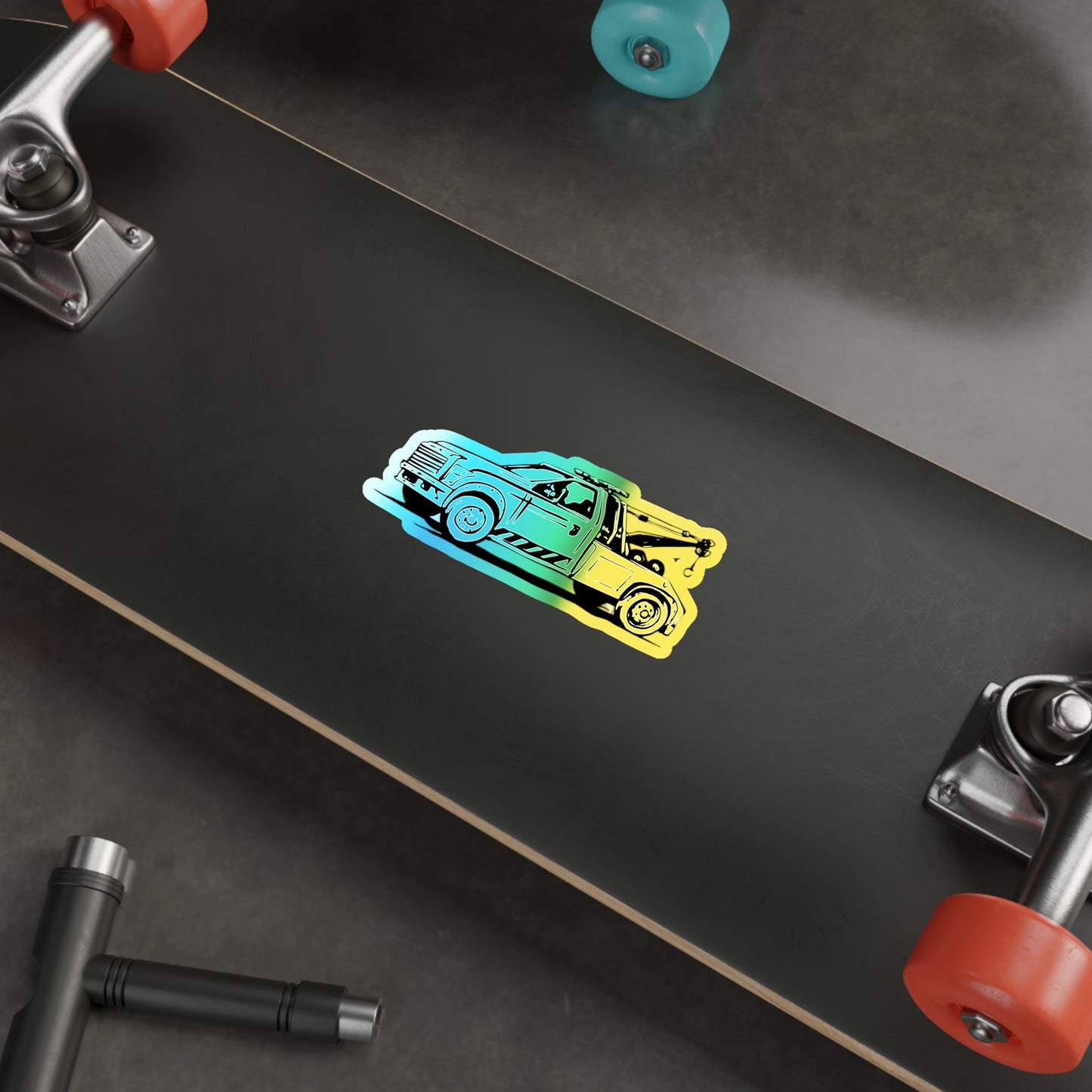 Wheel Lift Tow Truck Holographic Sticker