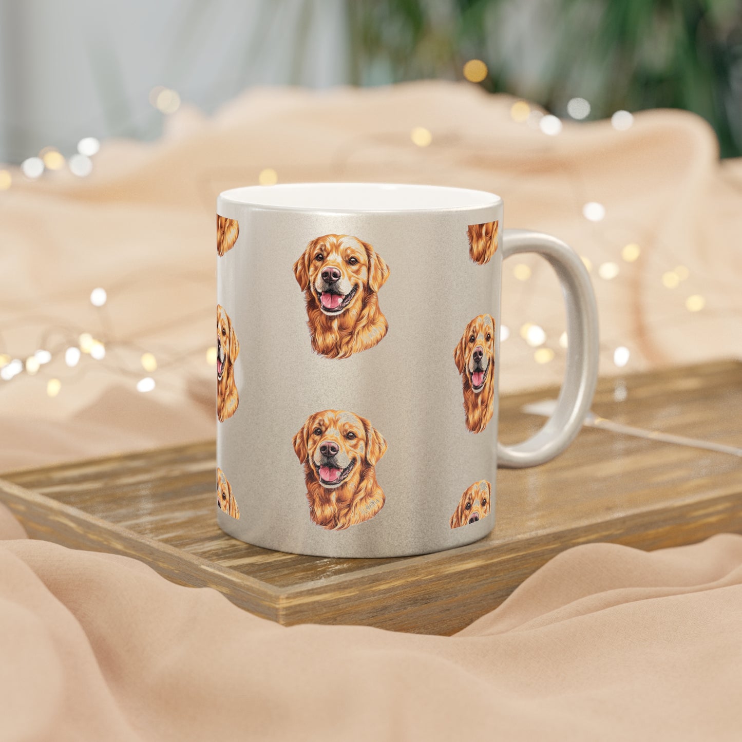 Golden Head Metallic Coffee Mug