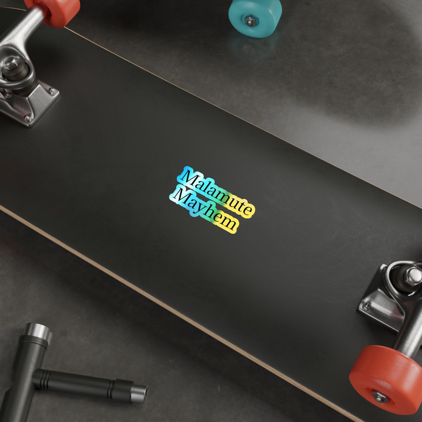 Malamute Mayhem Holographic Sticker