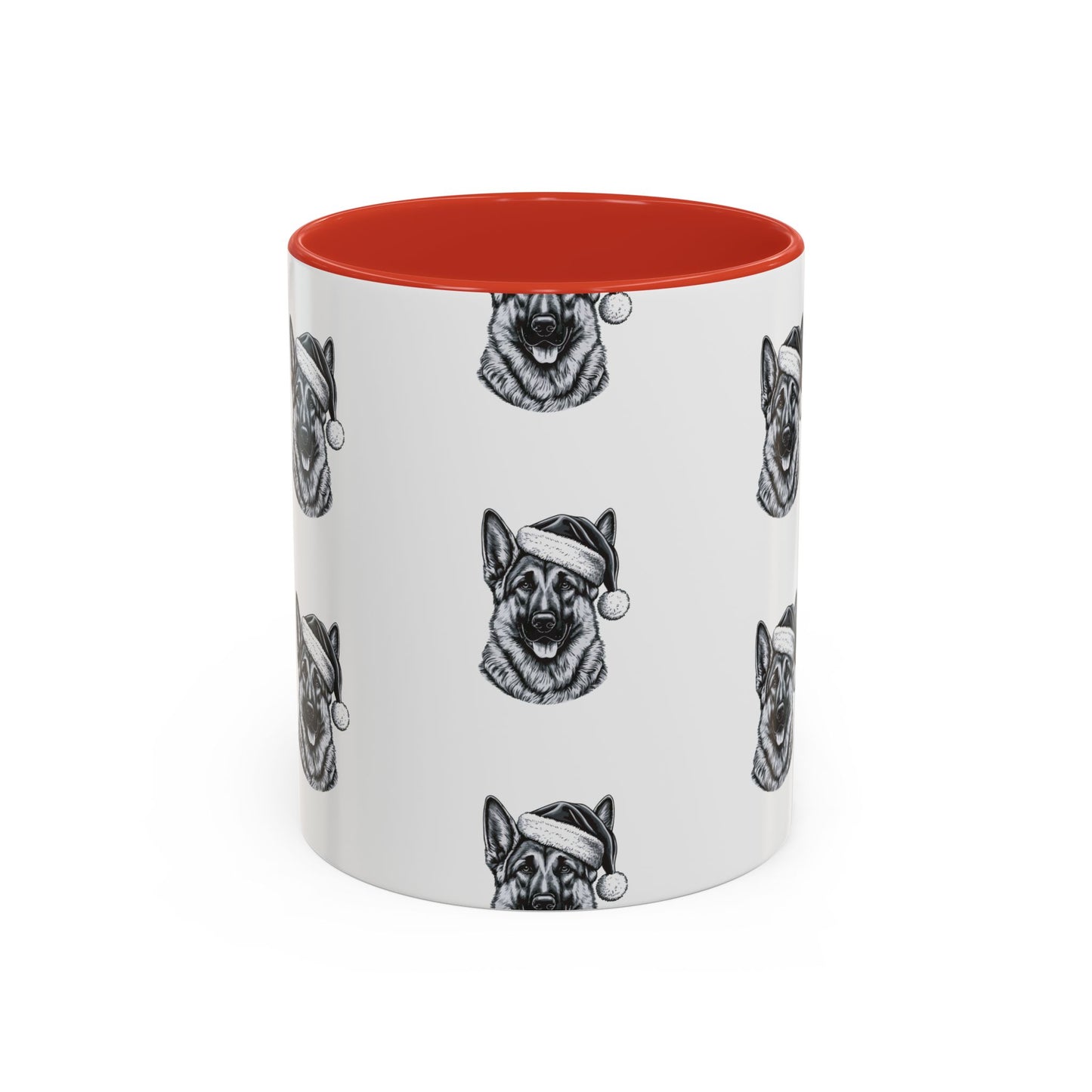 Santa Paws German Shepherd 2-Tone Coffee Mug