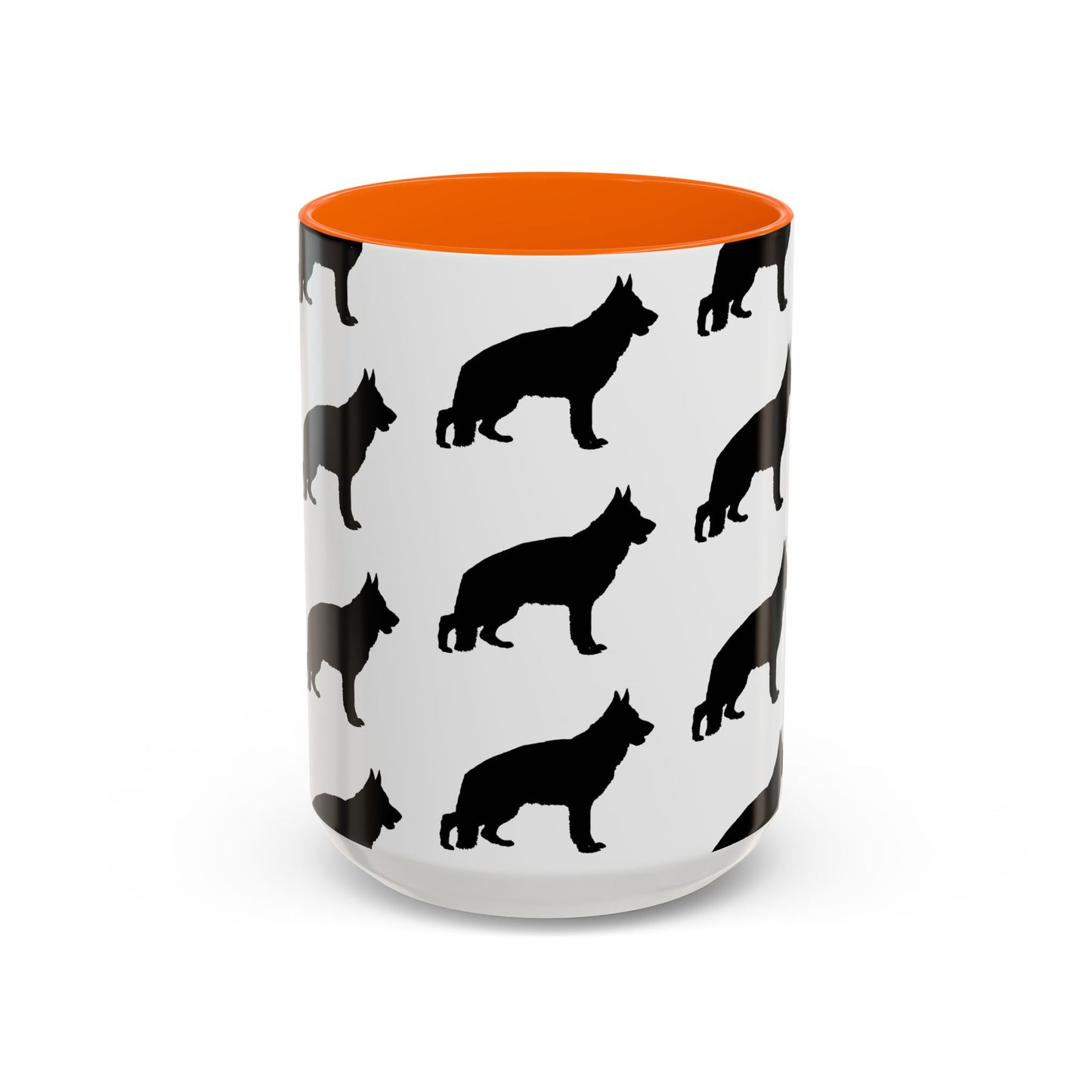 German Shepherd Silhouette 2-Tone Coffee Mug
