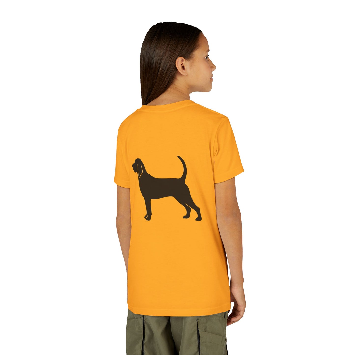 Bloodhound Silhouette Youth Unisex Short Sleeve Crewneck Tee