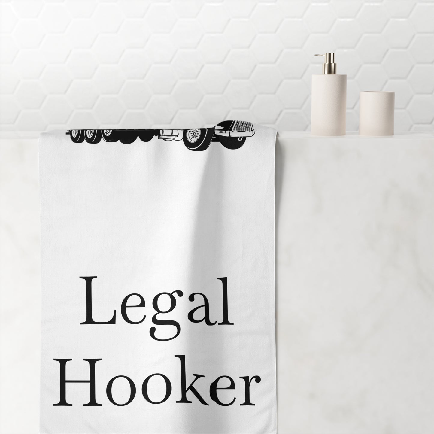 Legal H**ker Heavy Tow Truck Mink-Cotton Beach Towel