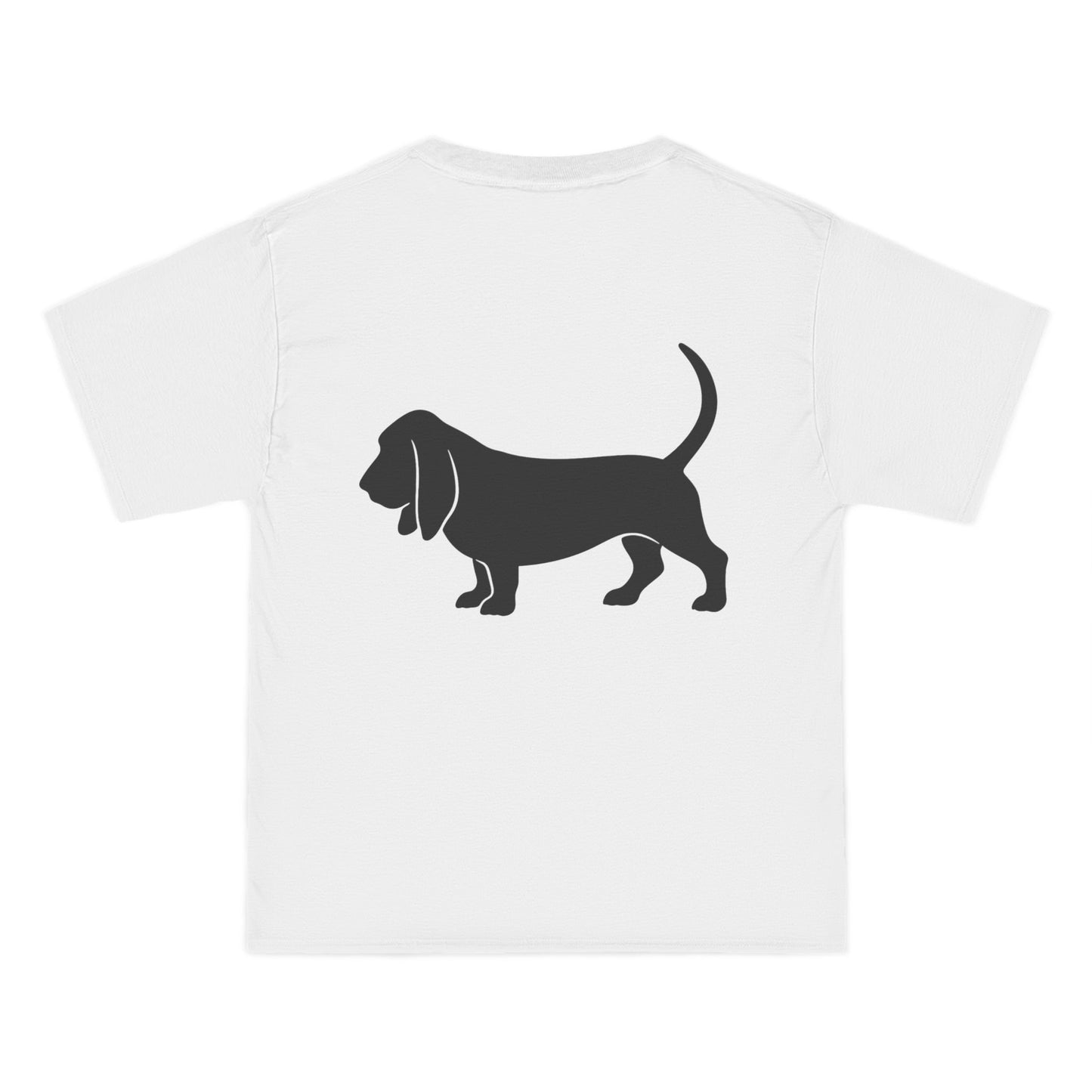 Basset Hound Silhouette Men's Short-Sleeve Crewneck Tee