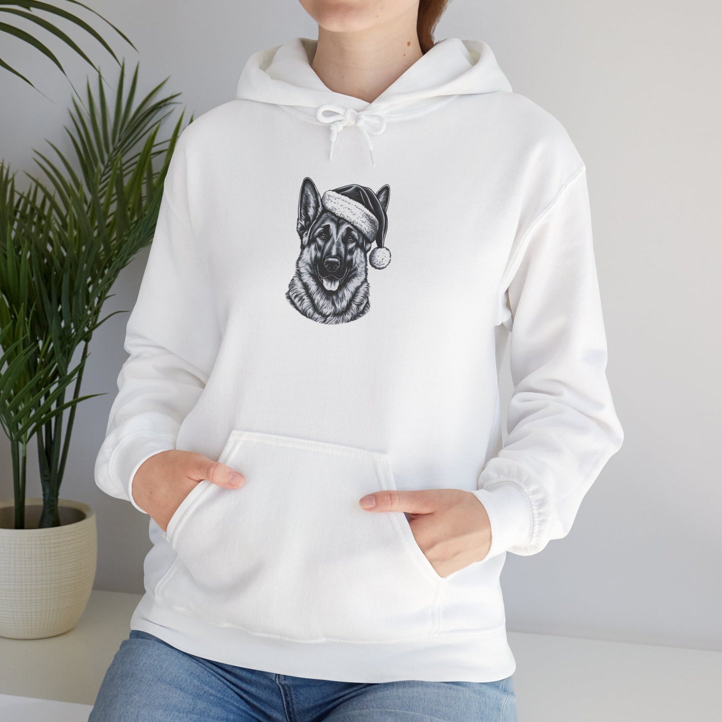 Santa Paws German Shepherd Unisex Hoodie