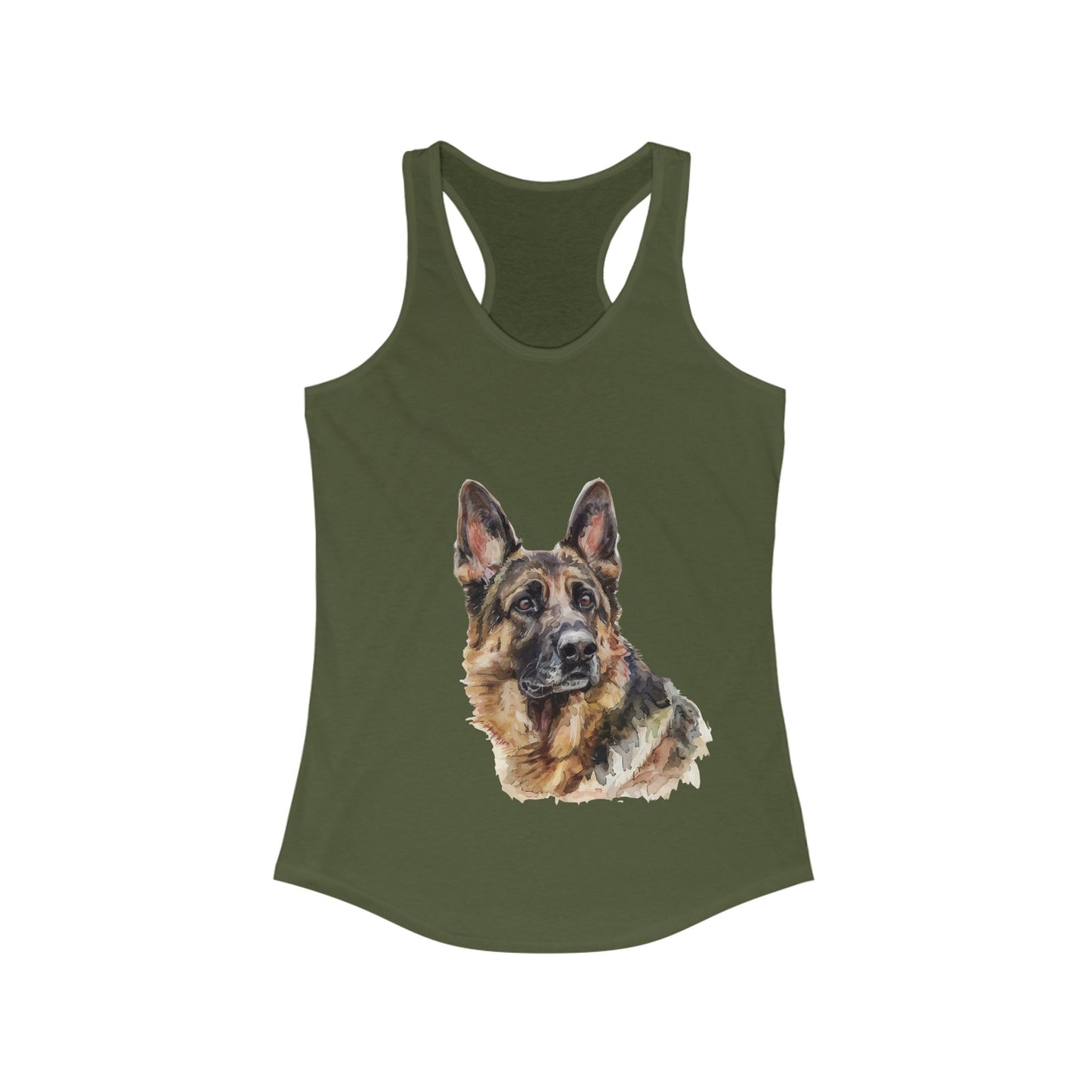 German Shepherd Head Women's Racerback Tank