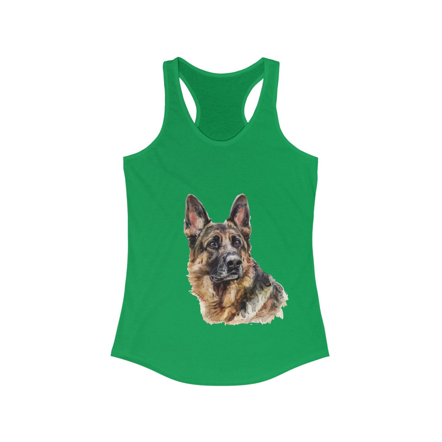 German Shepherd Head Women's Racerback Tank