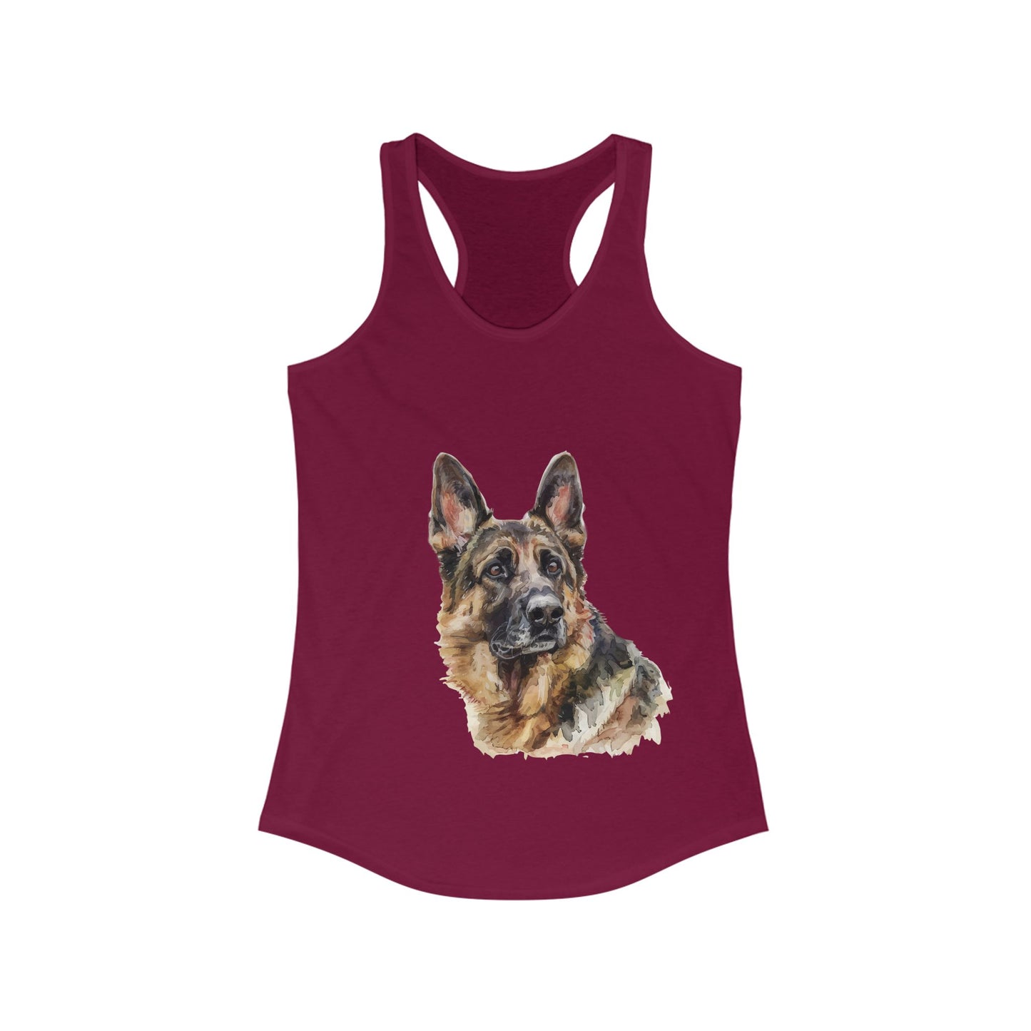 German Shepherd Head Women's Racerback Tank