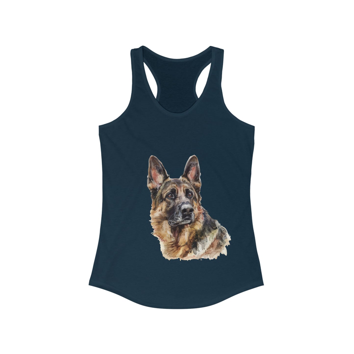 German Shepherd Head Women's Racerback Tank