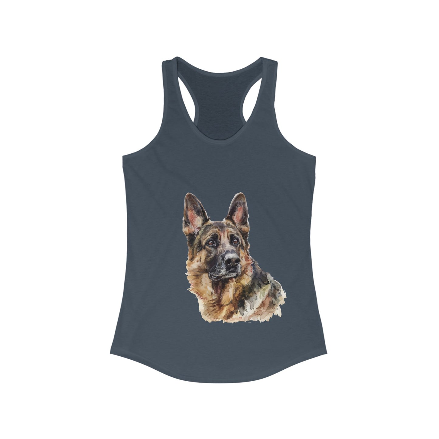 German Shepherd Head Women's Racerback Tank