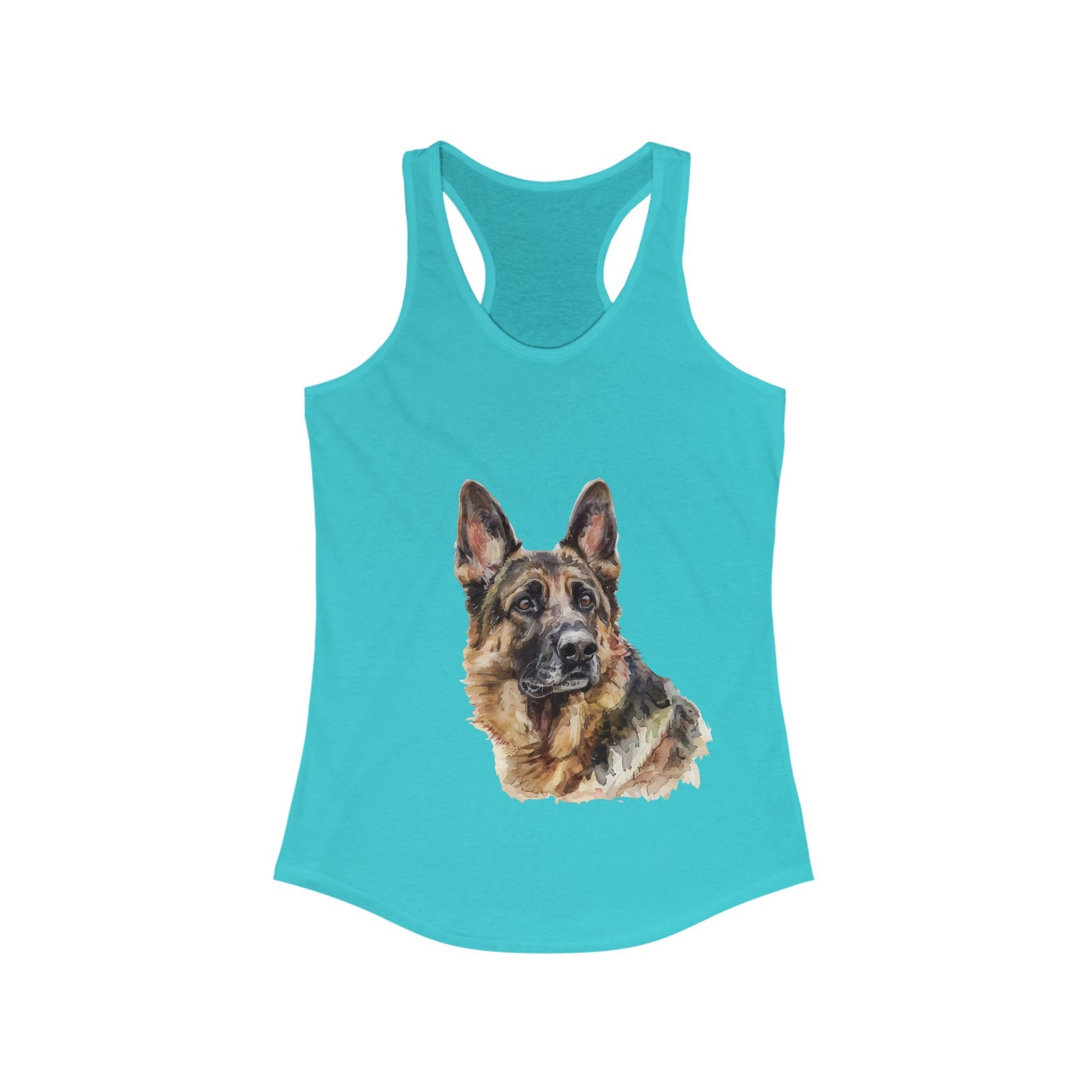 German Shepherd Head Women's Racerback Tank
