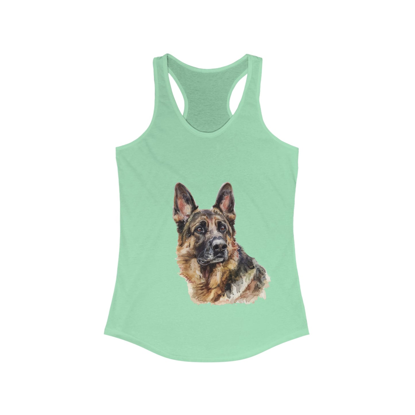 German Shepherd Head Women's Racerback Tank