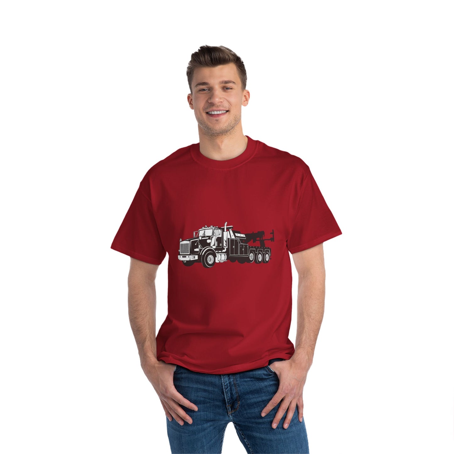 Heavy Tow Truck Men's Short-Sleeve Crewneck Tee