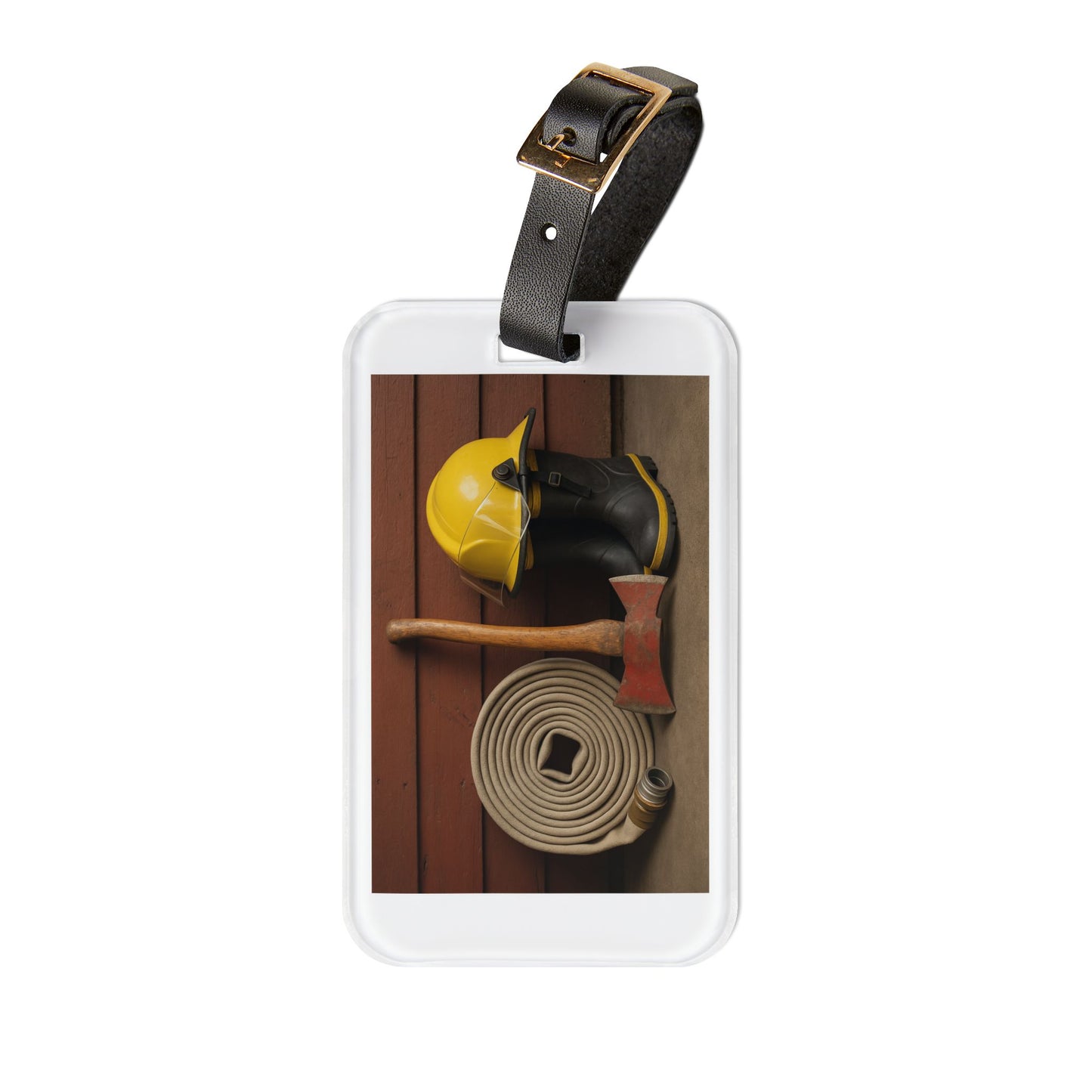 Fire/Rescue Appreciation Leather Strap Luggage Tag