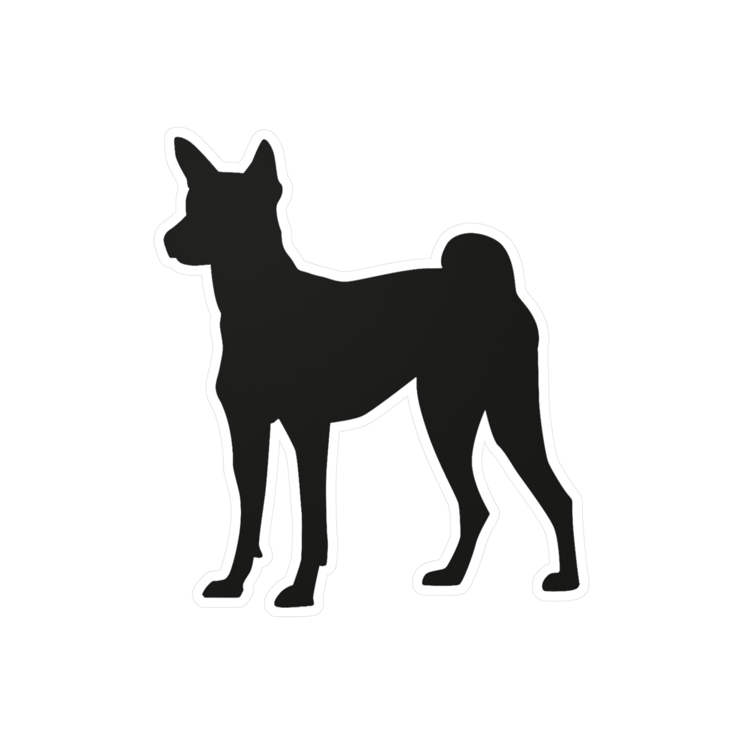 Basenji Silhouette Vinyl Decal