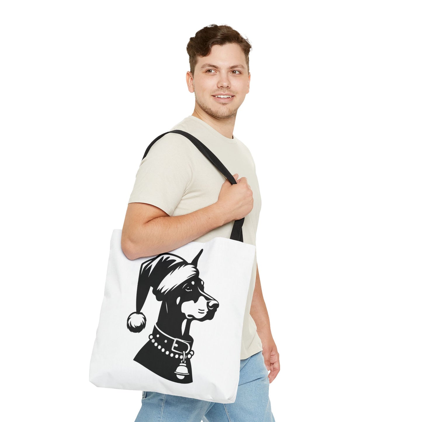 Santa Paws Doberman Tote Bag