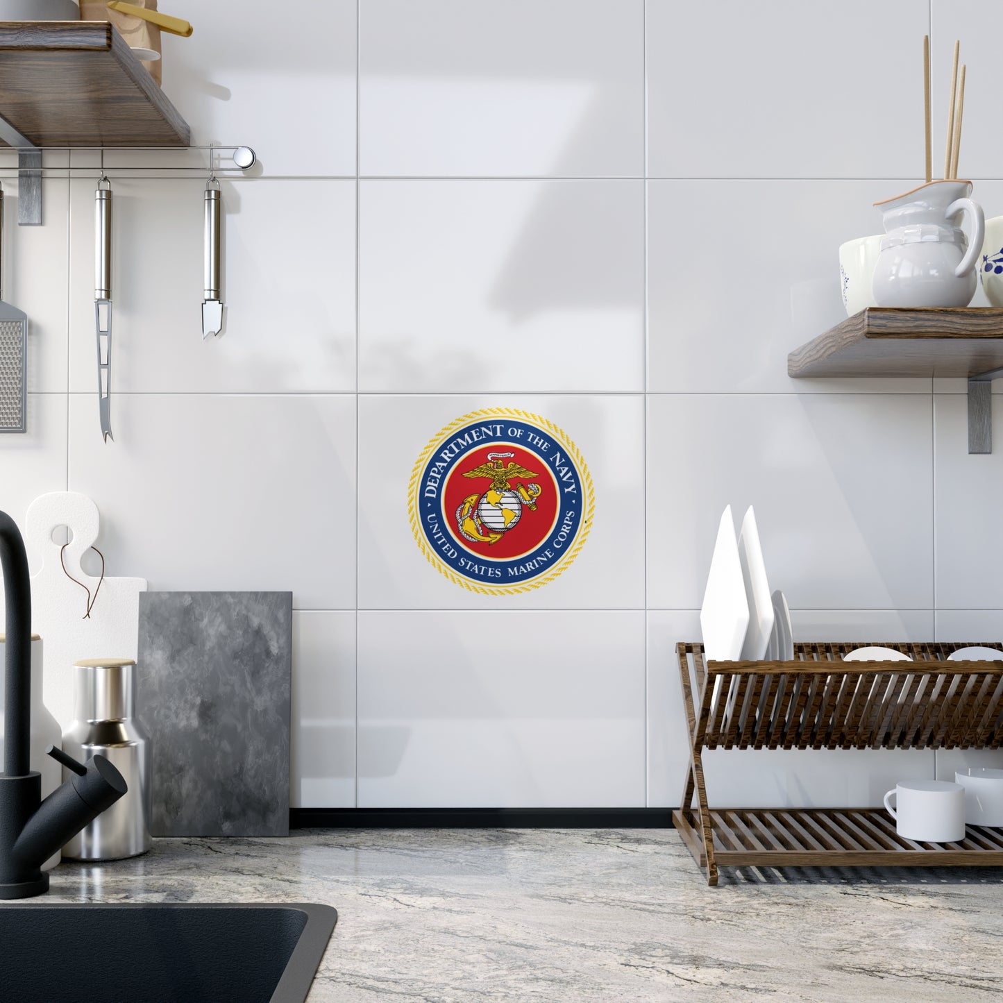 US Marine Corps Ceramic Photo Tile