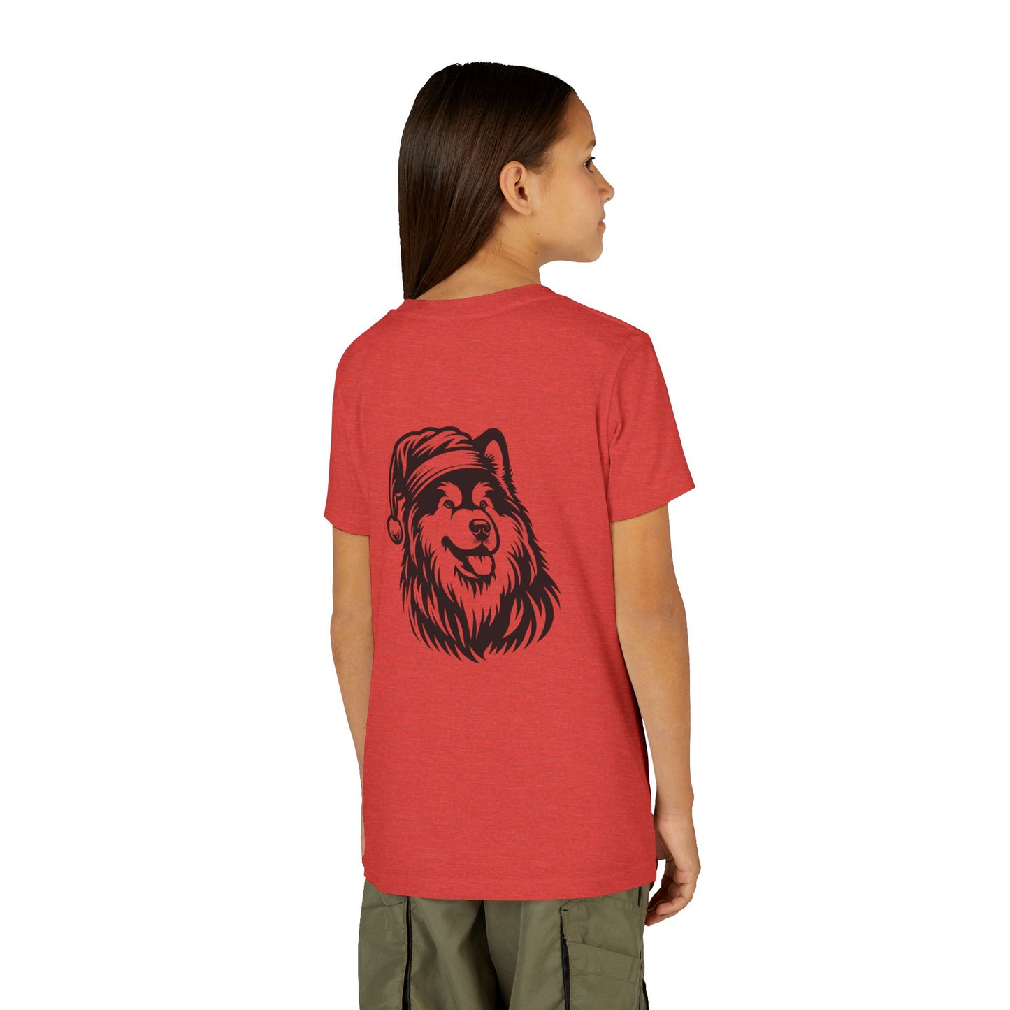 Santa Paws Malamute Youth Unisex Short Sleeve Crewneck Tee