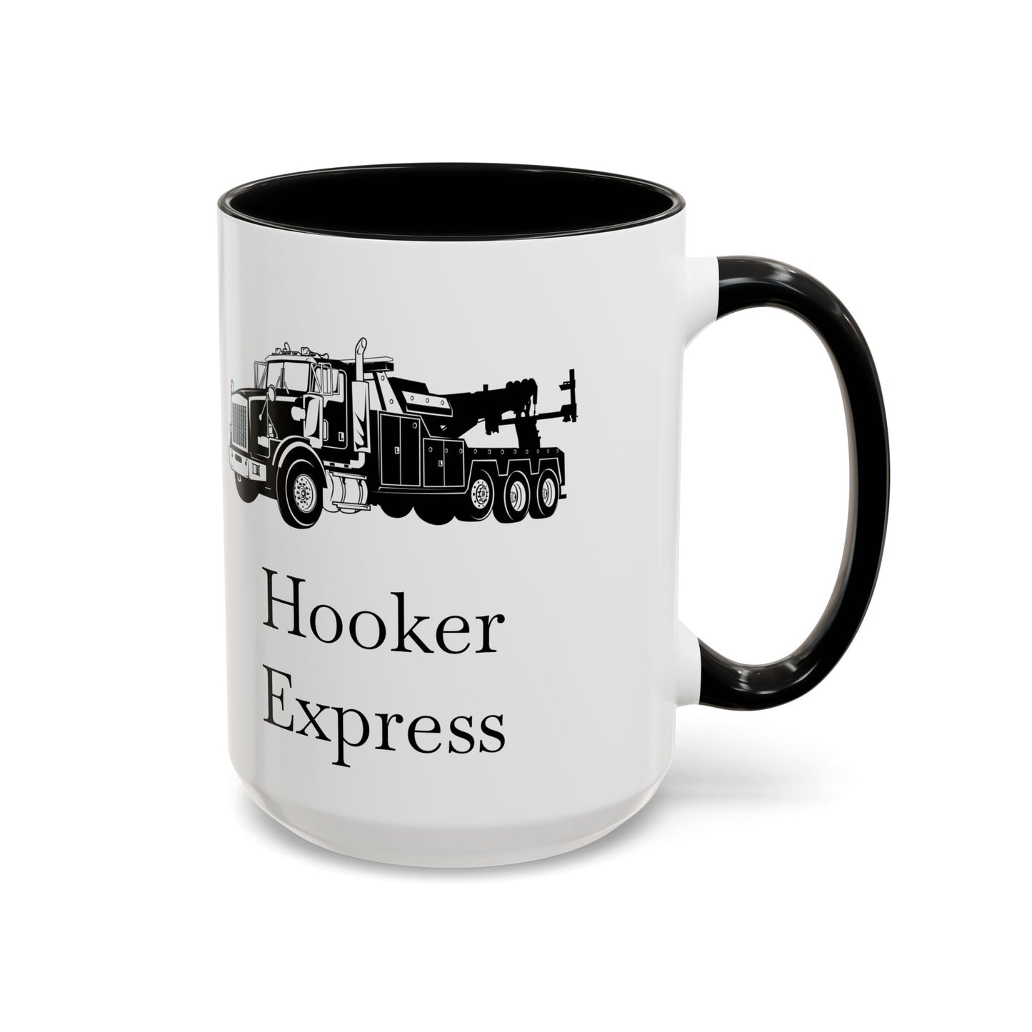 H**ker Express Heavy Tow Truck 2-Tone Coffee Mug