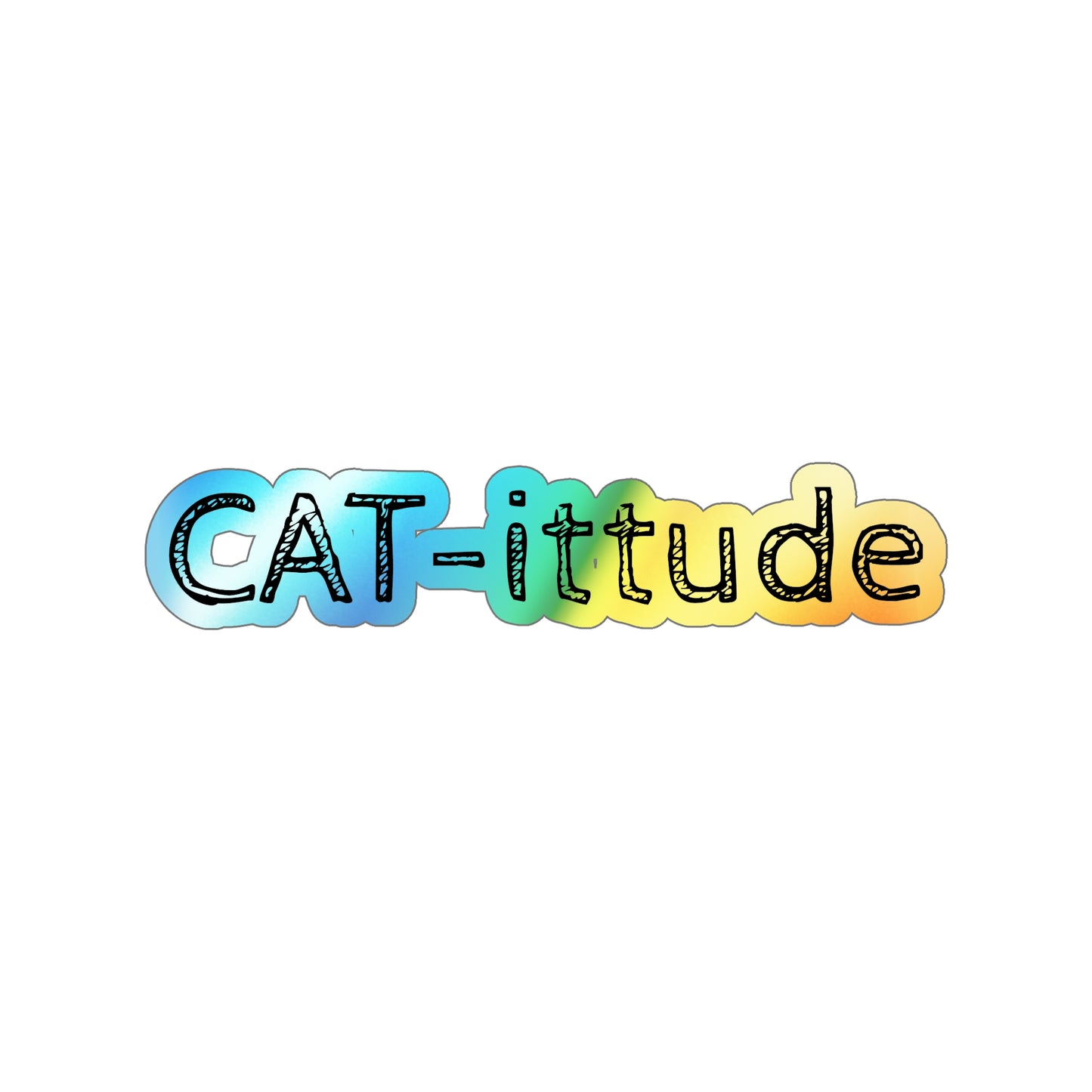 CAT-ittude Holographic Sticker