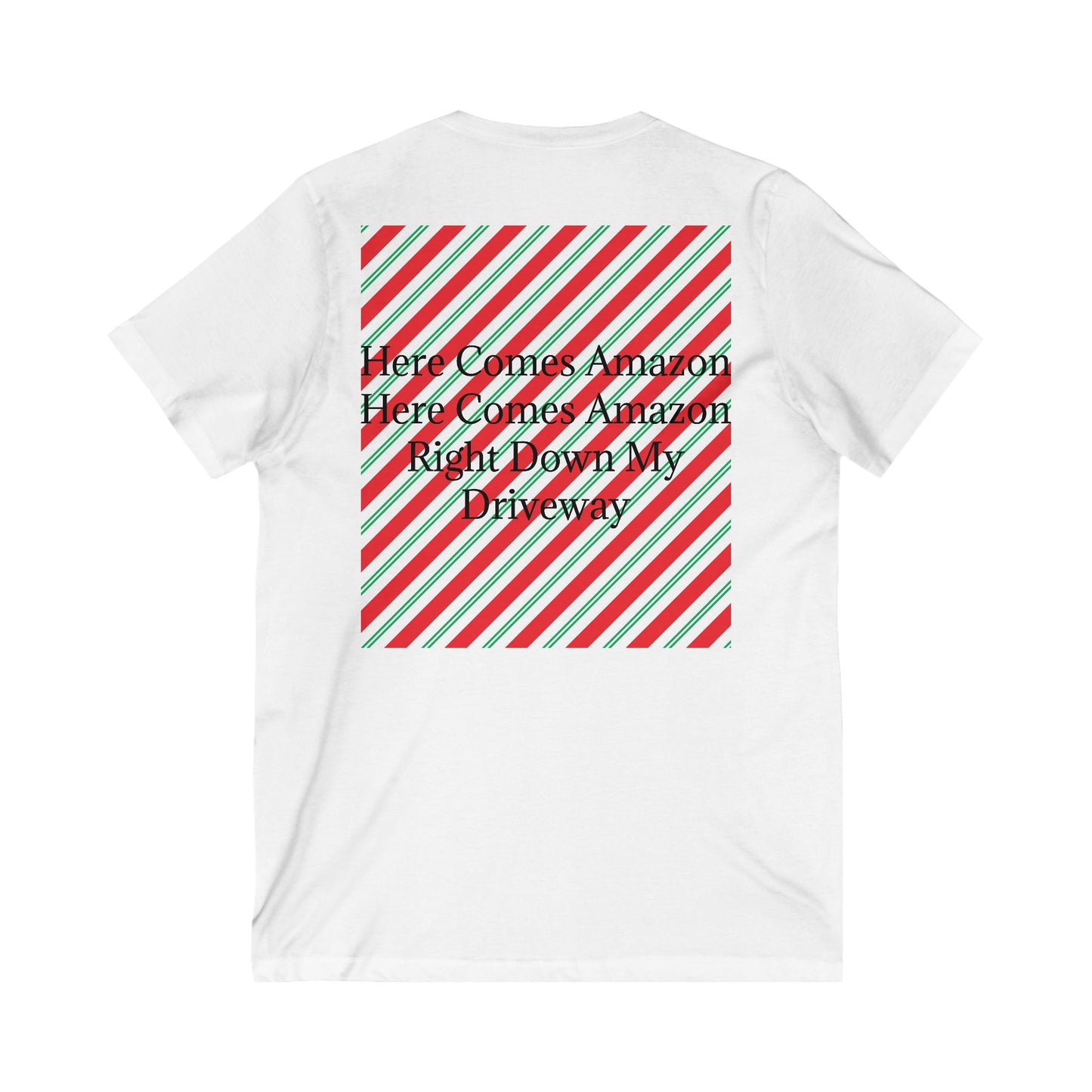 Here Comes Amazon Unisex Short Sleeve V-Neck Tee