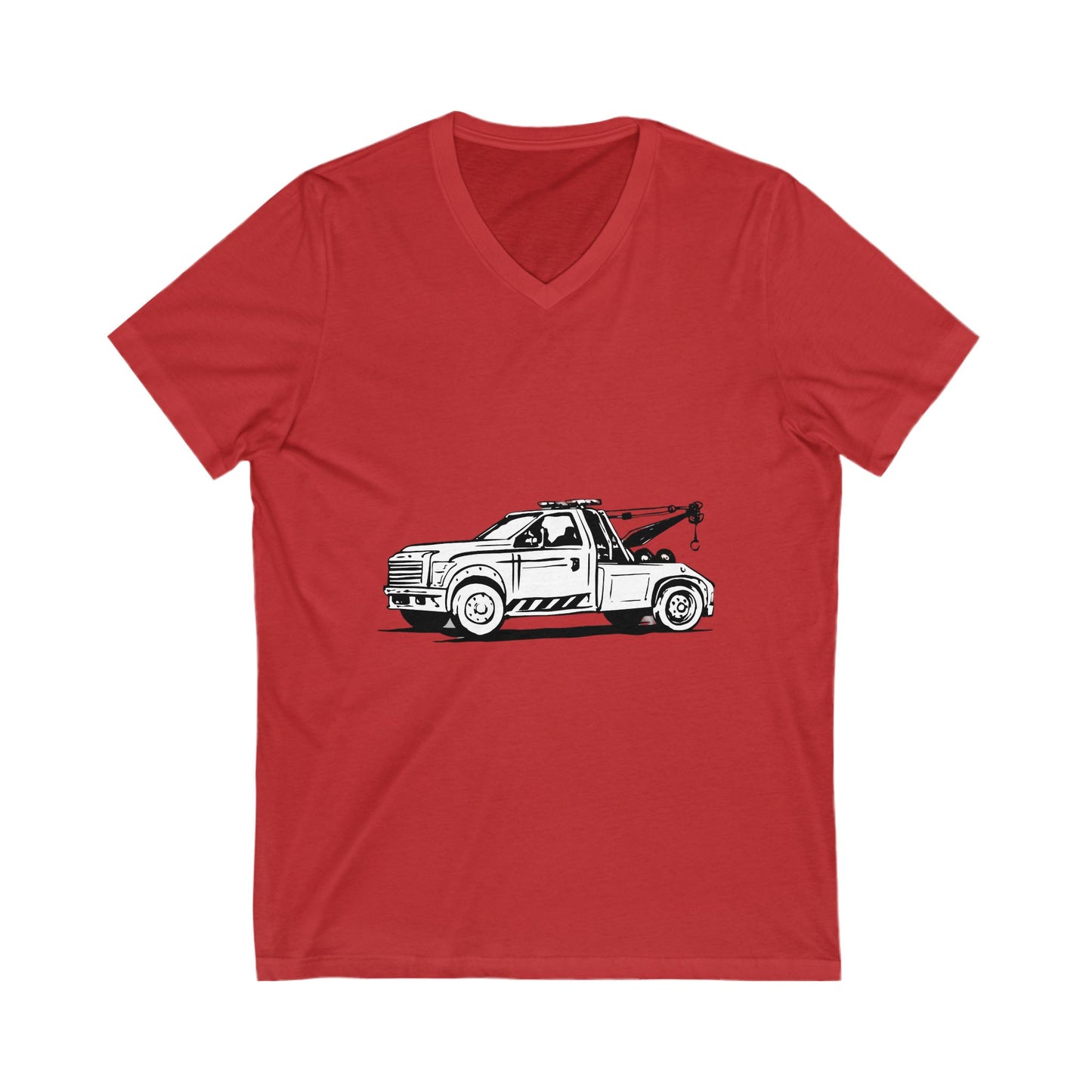 Wheel Lift Tow Truck Unisex Short Sleeve V-Neck Tee