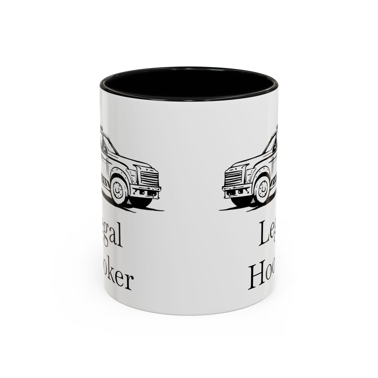 Legal H**ker Wheel Lift Tow Truck 2-Tone Coffee Mug