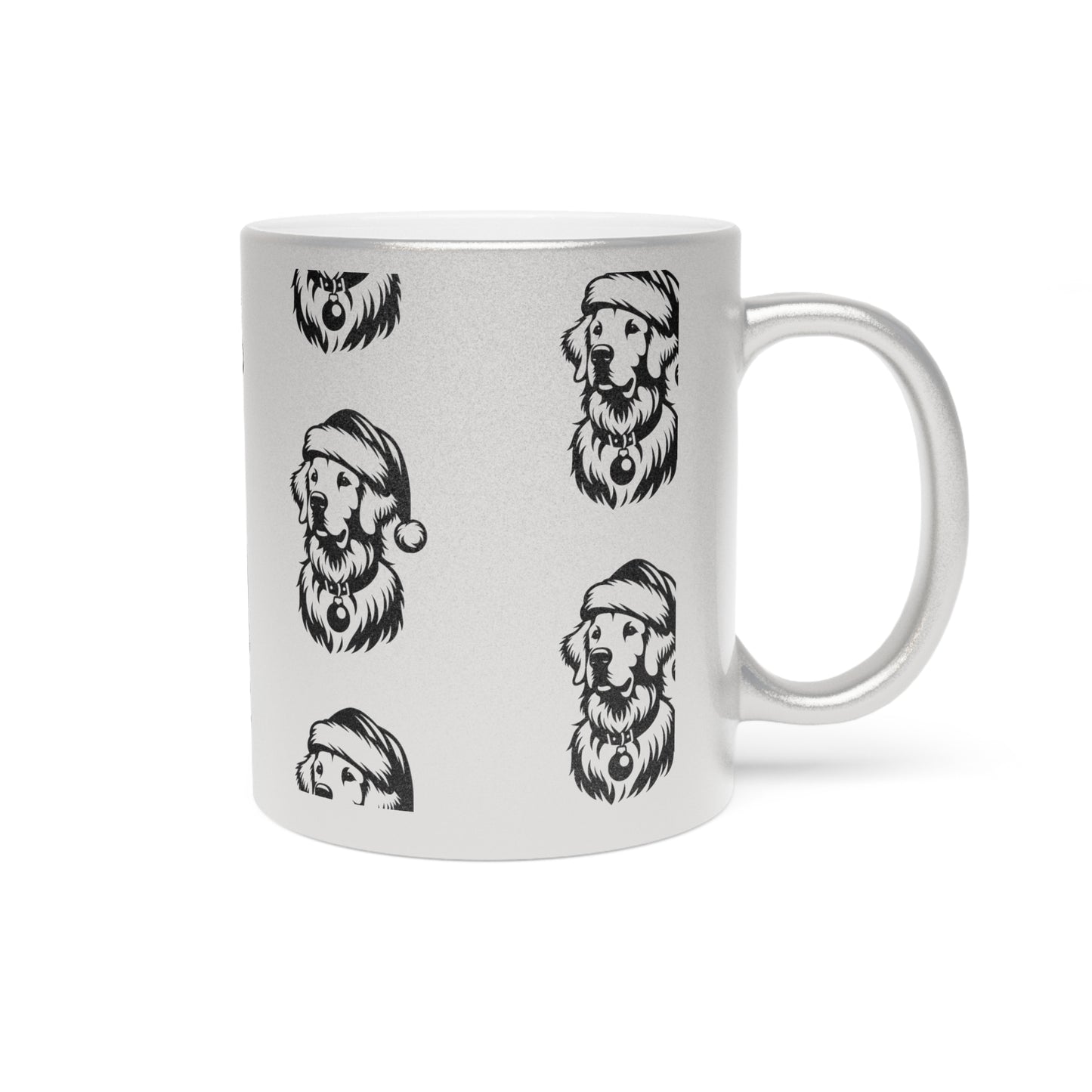 Santa Paws Golden Metallic Coffee Mug