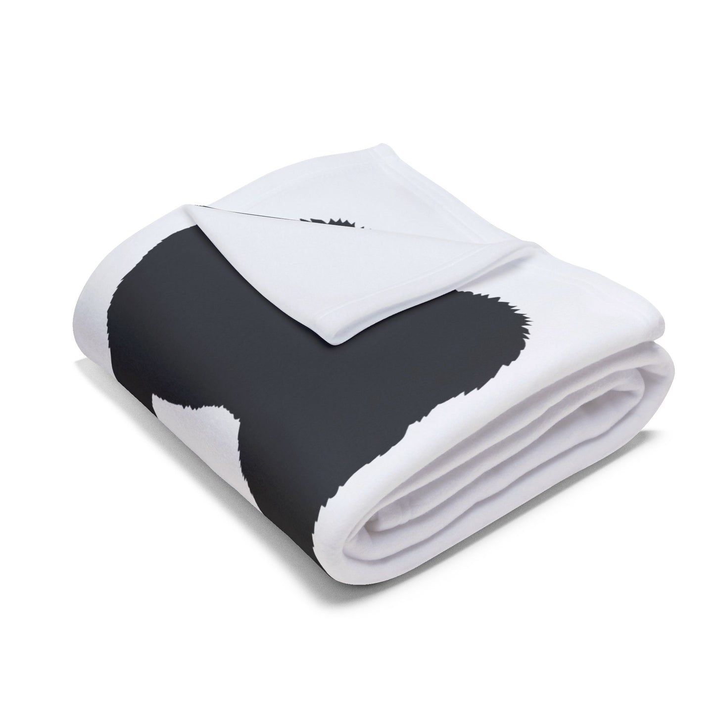 Samoyed Silhouette Arctic Fleece Blanket