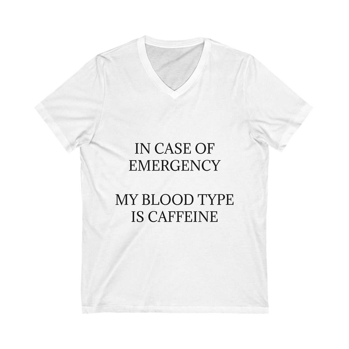 Blood Type Unisex Short Sleeve V-Neck Tee