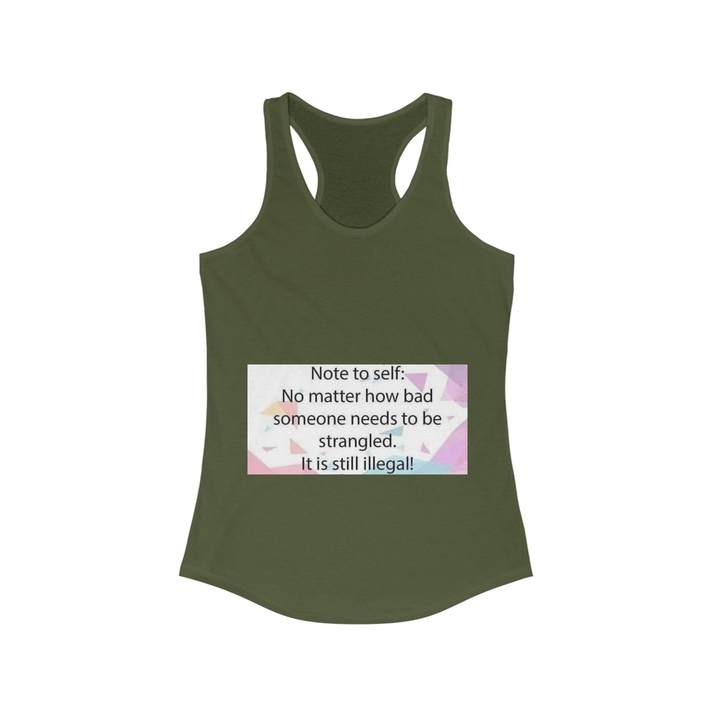 Note To Self Women's Racerback Tank