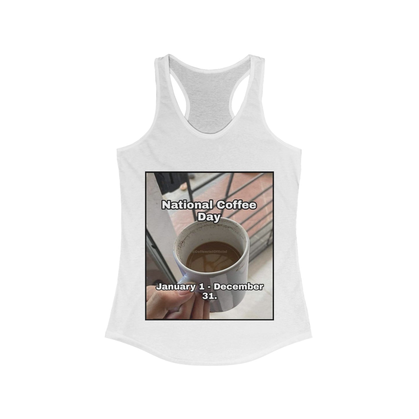 National Coffee Day Women's Racerback Tank
