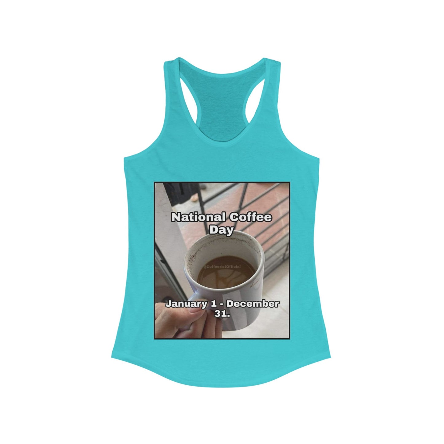 National Coffee Day Women's Racerback Tank