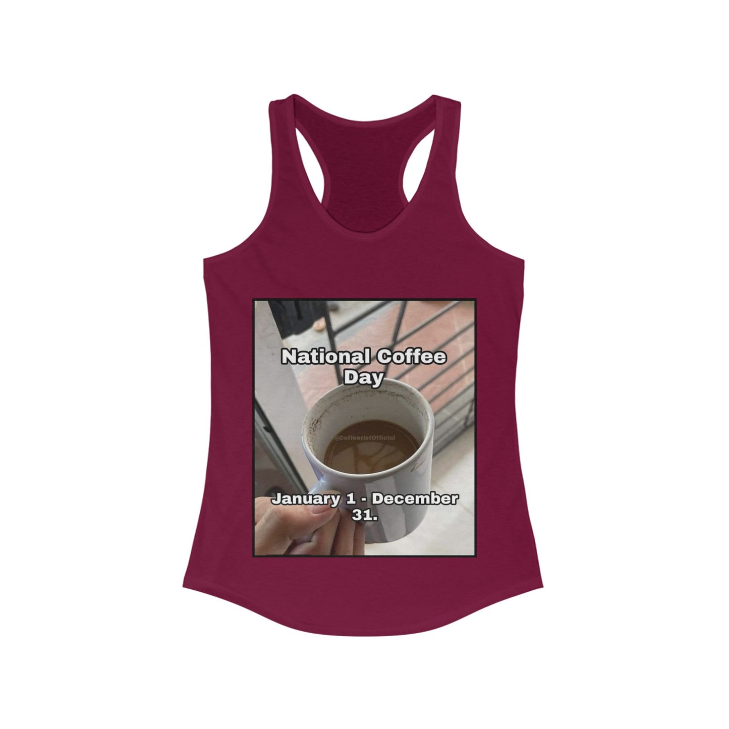 National Coffee Day Women's Racerback Tank